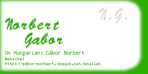 norbert gabor business card